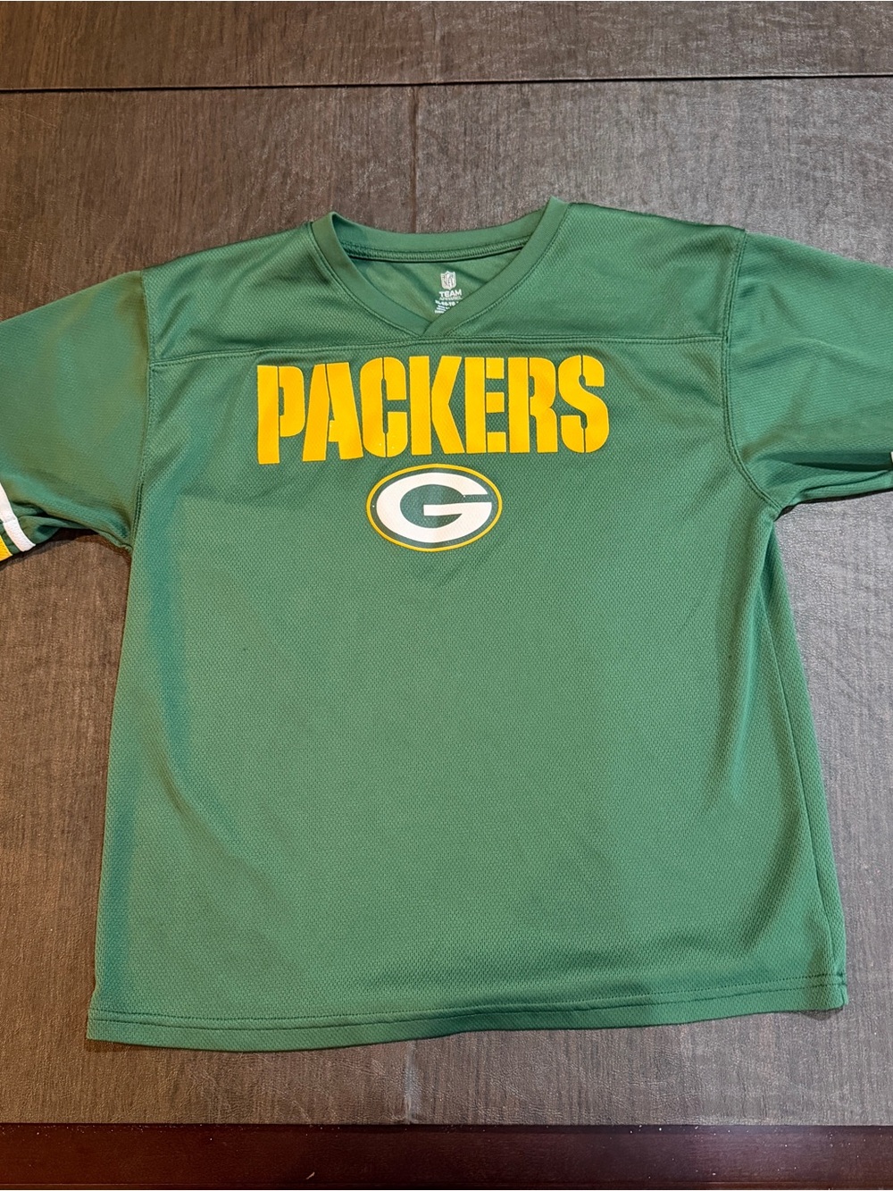 NFL Green & Yellow Packers Kids Short Sleeve Tee Sz XL (14-16)
